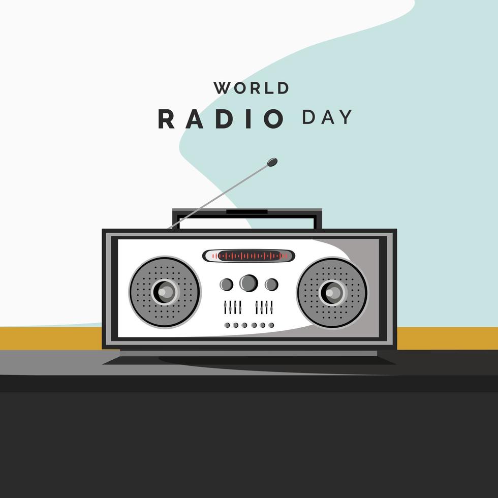 ilustração vetorial do dia mundial do rádio vetor