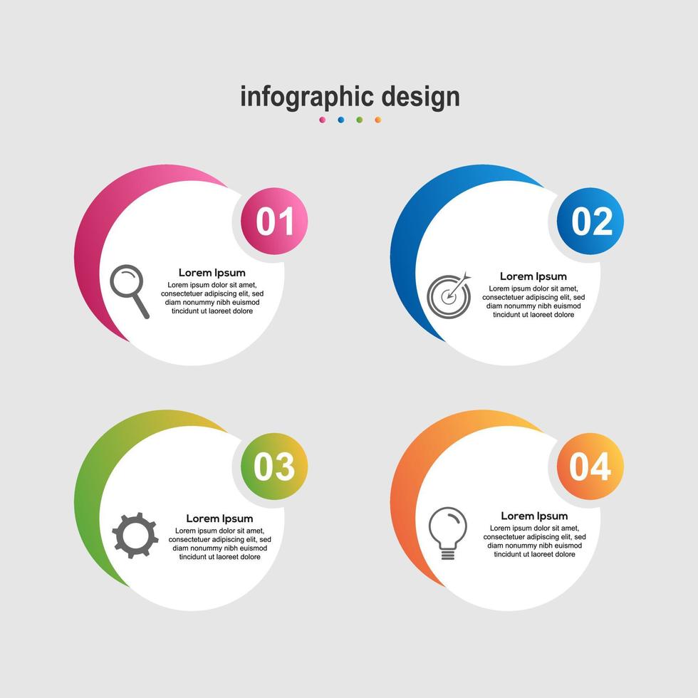 gradiente de design de negócios de design infográfico vetor