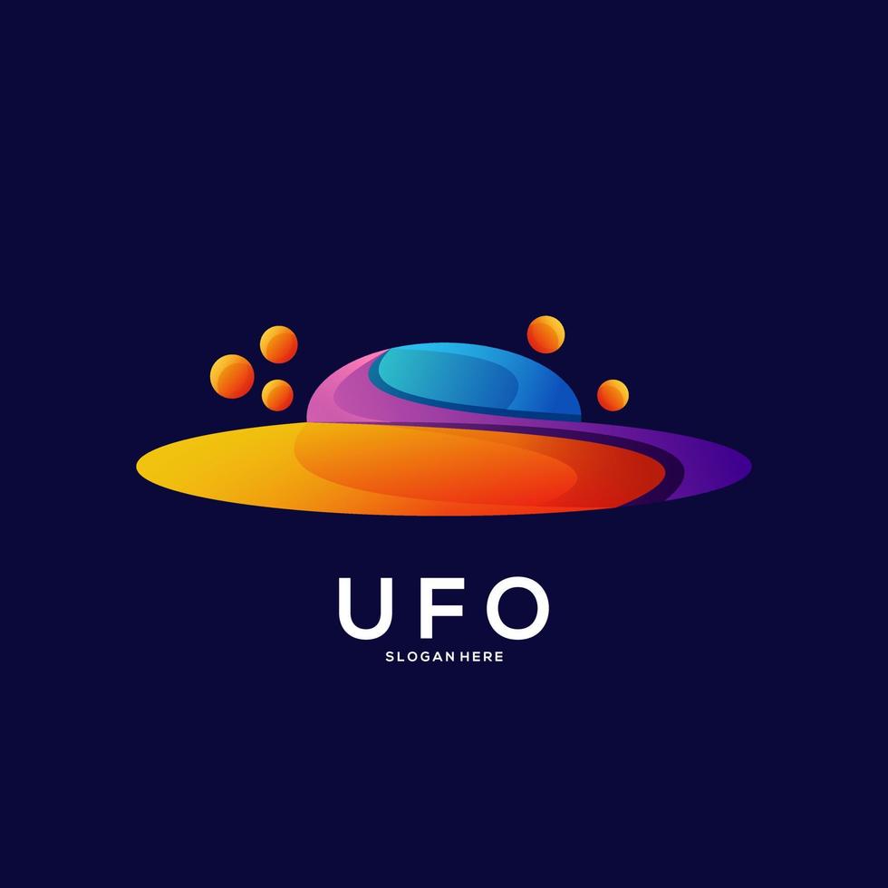 ilustração de gradiente colorido logotipo alienígena vetor