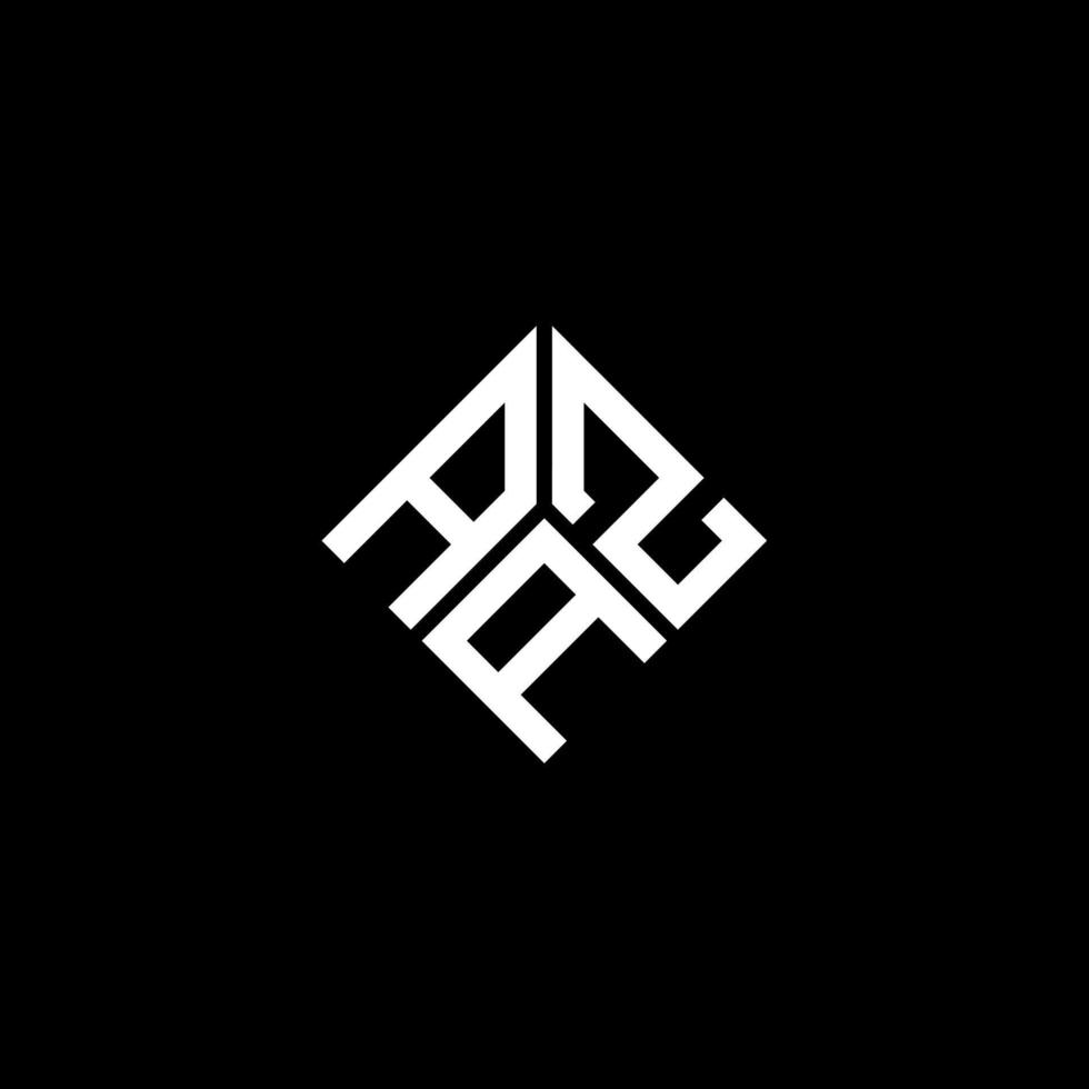 design de logotipo de carta aza em fundo preto. conceito de logotipo de letra de iniciais criativas aza. design de letra aza. vetor