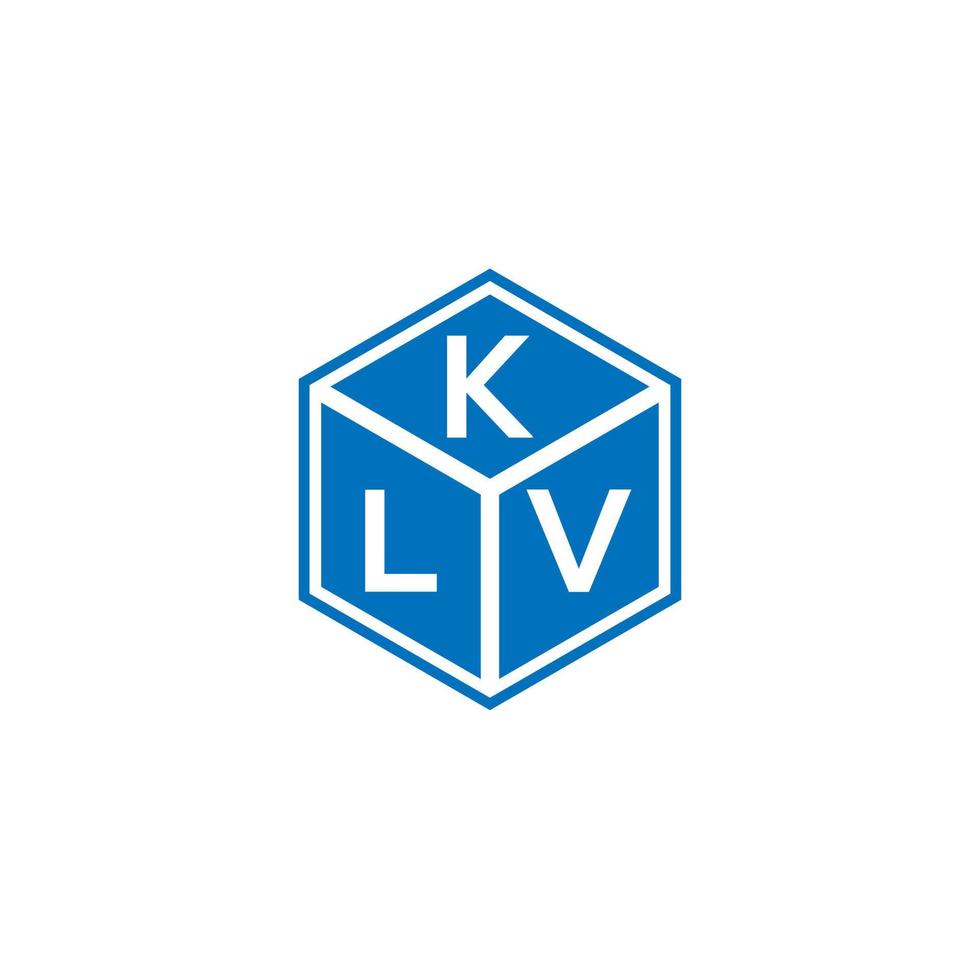 klv carta logotipo design em fundo preto. klv conceito de logotipo de letra de iniciais criativas. design de letra klv. vetor