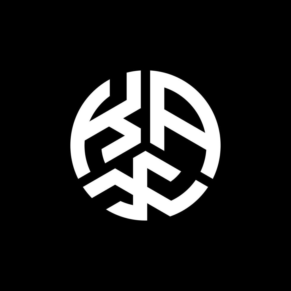 kax carta logotipo design em fundo preto. conceito de logotipo de letra de iniciais criativas kax. design de letra kax. vetor