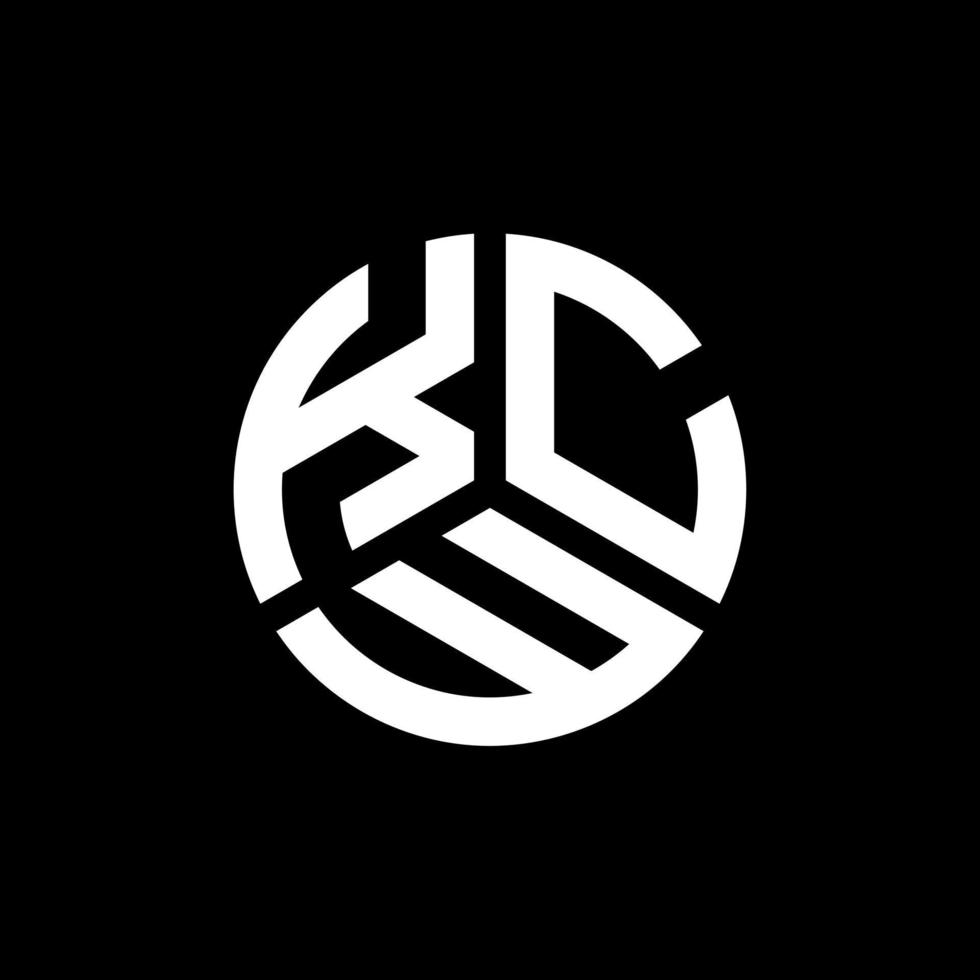 design de logotipo de letra kcw em fundo preto. conceito de logotipo de letra de iniciais criativas kcw. design de letra kcw. vetor