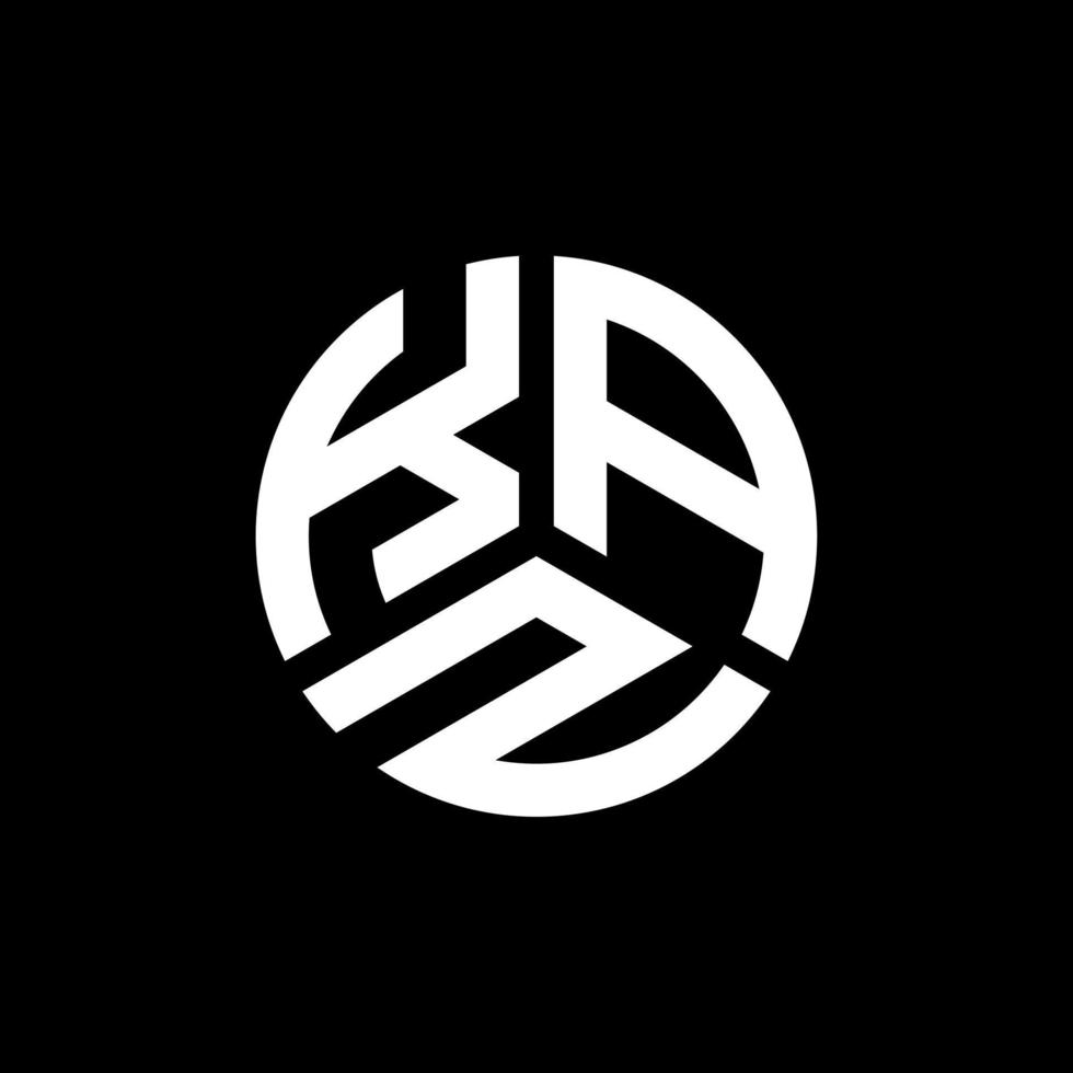 kaz carta logotipo design em fundo preto. kaz conceito de logotipo de letra de iniciais criativas. design de letra kaz. vetor