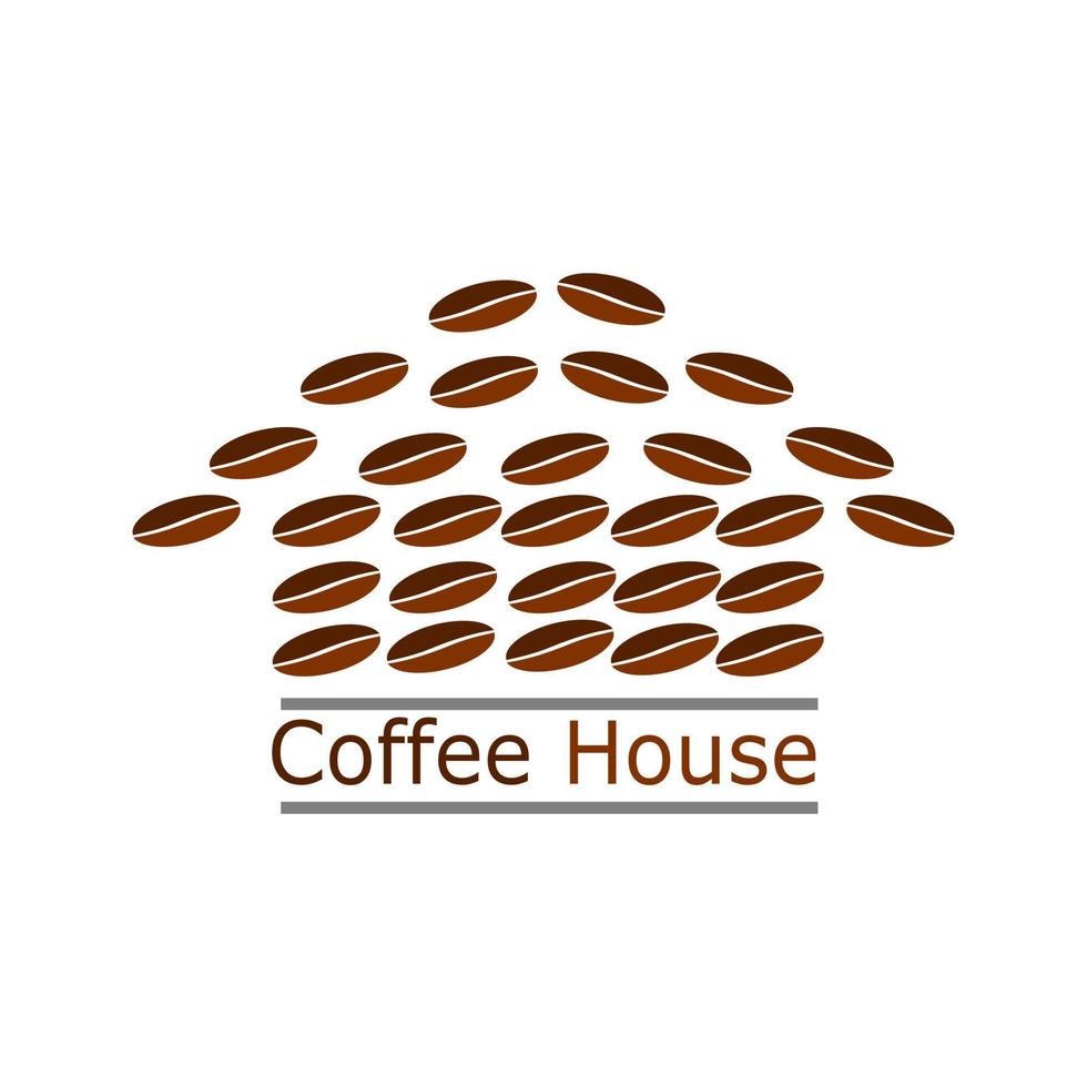 modelo de design de logotipo de vetor de casa de café. cafeteria.