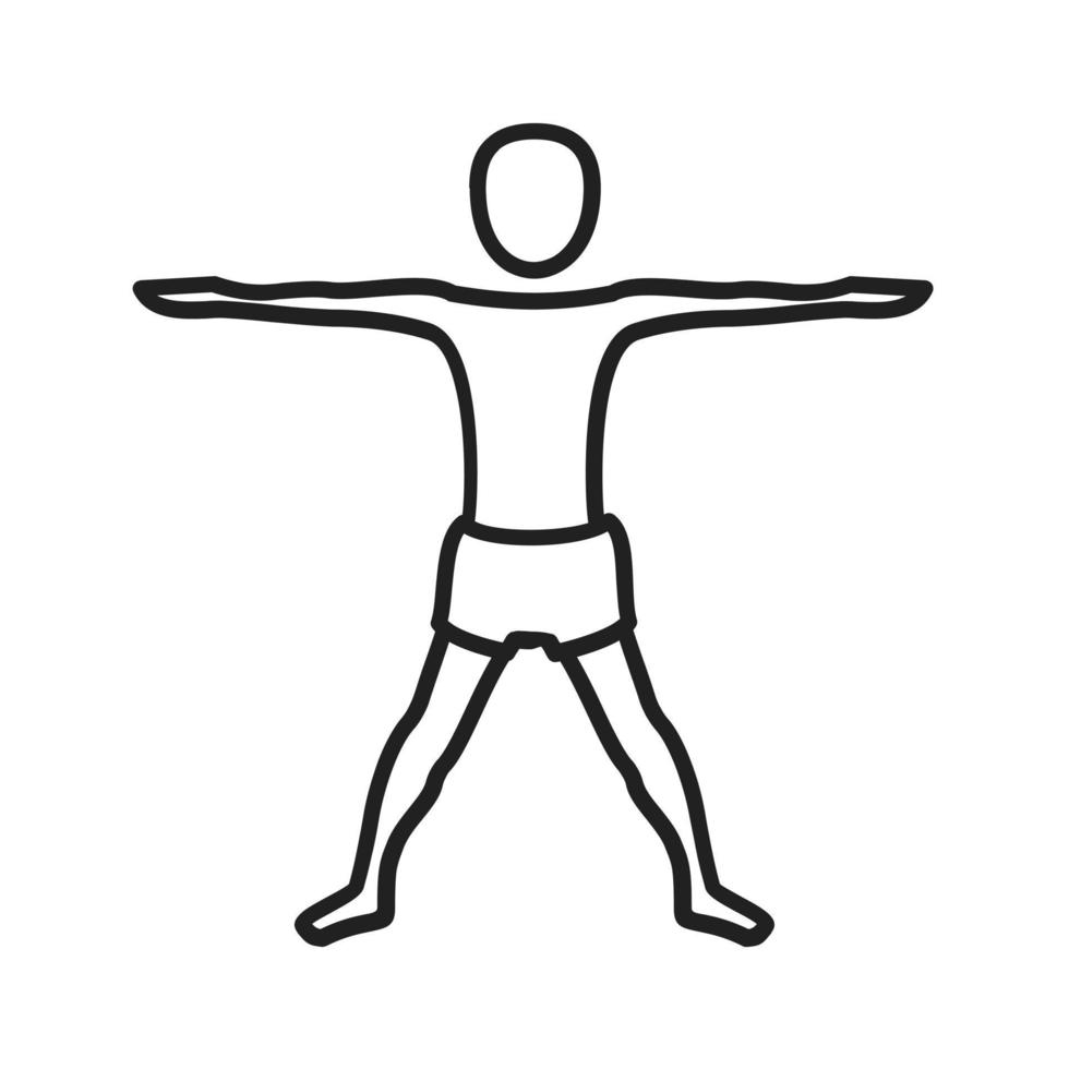 ícone de linha de pose estendida vetor