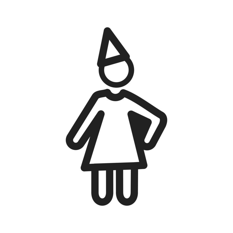 ícone de aniversário de mulher vetor