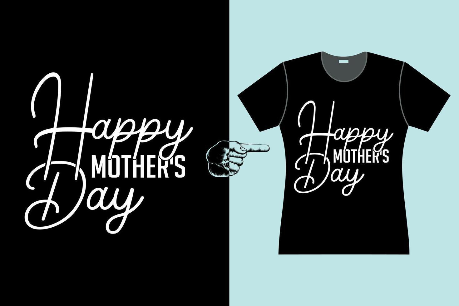 design de camiseta para o dia das mães feliz dia das mães vetor