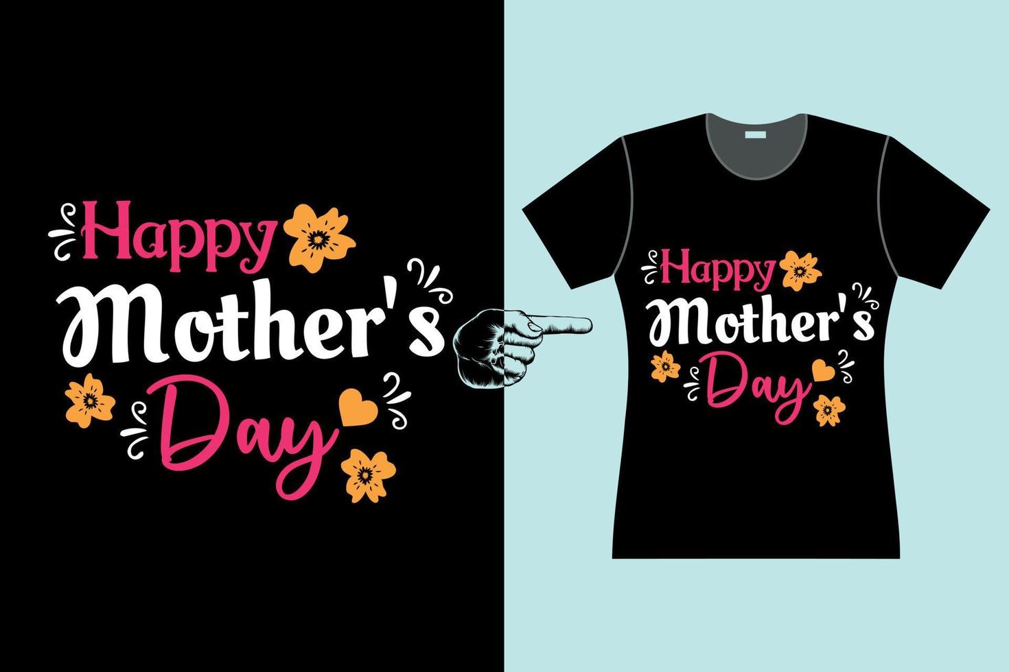 design de camiseta para o dia das mães feliz dia das mães vetor