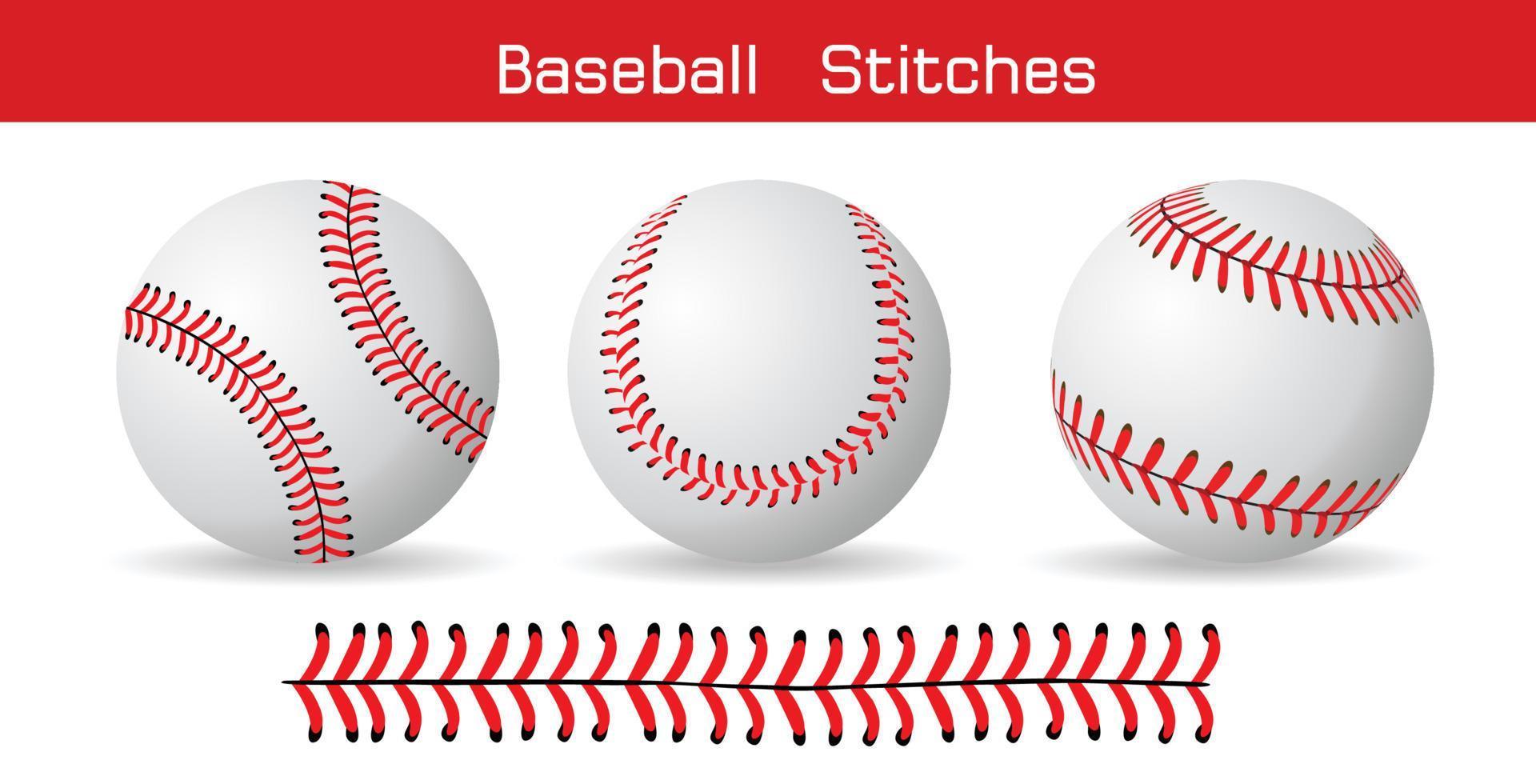 pontos de beisebol em um fundo branco, desenho vetorial vetor