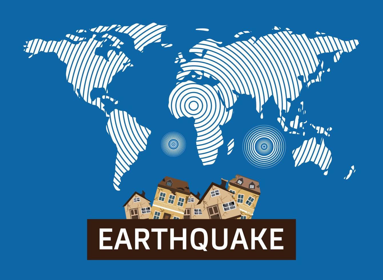 terremoto, desastres naturais, desenho vetorial vetor