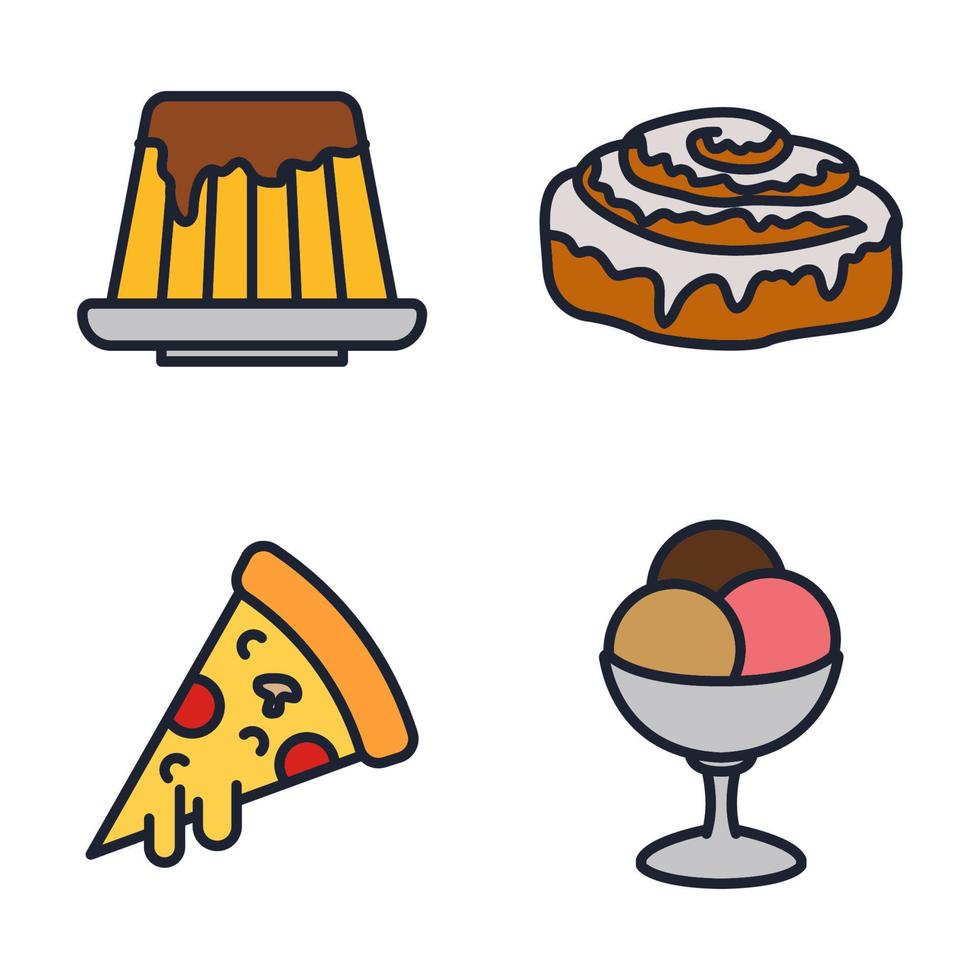 loja de padaria definir modelo de símbolo de ícone para ilustração em vetor de logotipo de coleção de design gráfico e web