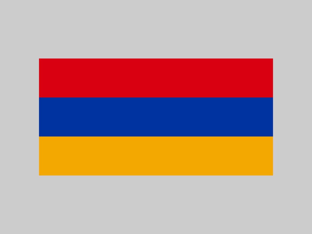 bandeira da armênia, cores oficiais e proporção. ilustração vetorial. vetor