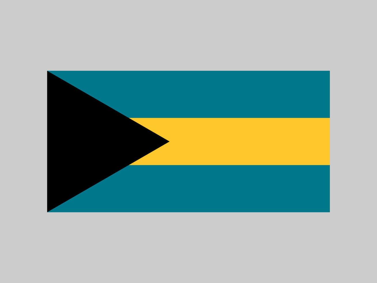 bandeira das bahamas, cores oficiais e proporção. ilustração vetorial. vetor