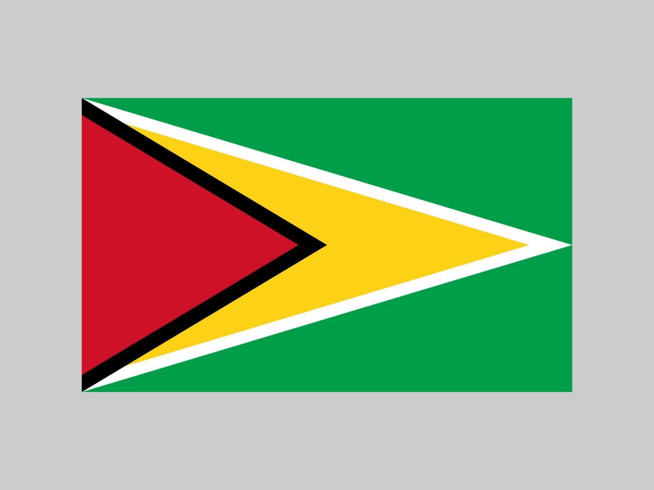 bandeira da guiana, cores oficiais e proporção. ilustração vetorial. vetor