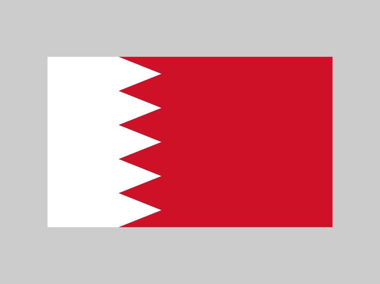 bandeira do Bahrein, cores oficiais e proporção. ilustração vetorial. vetor