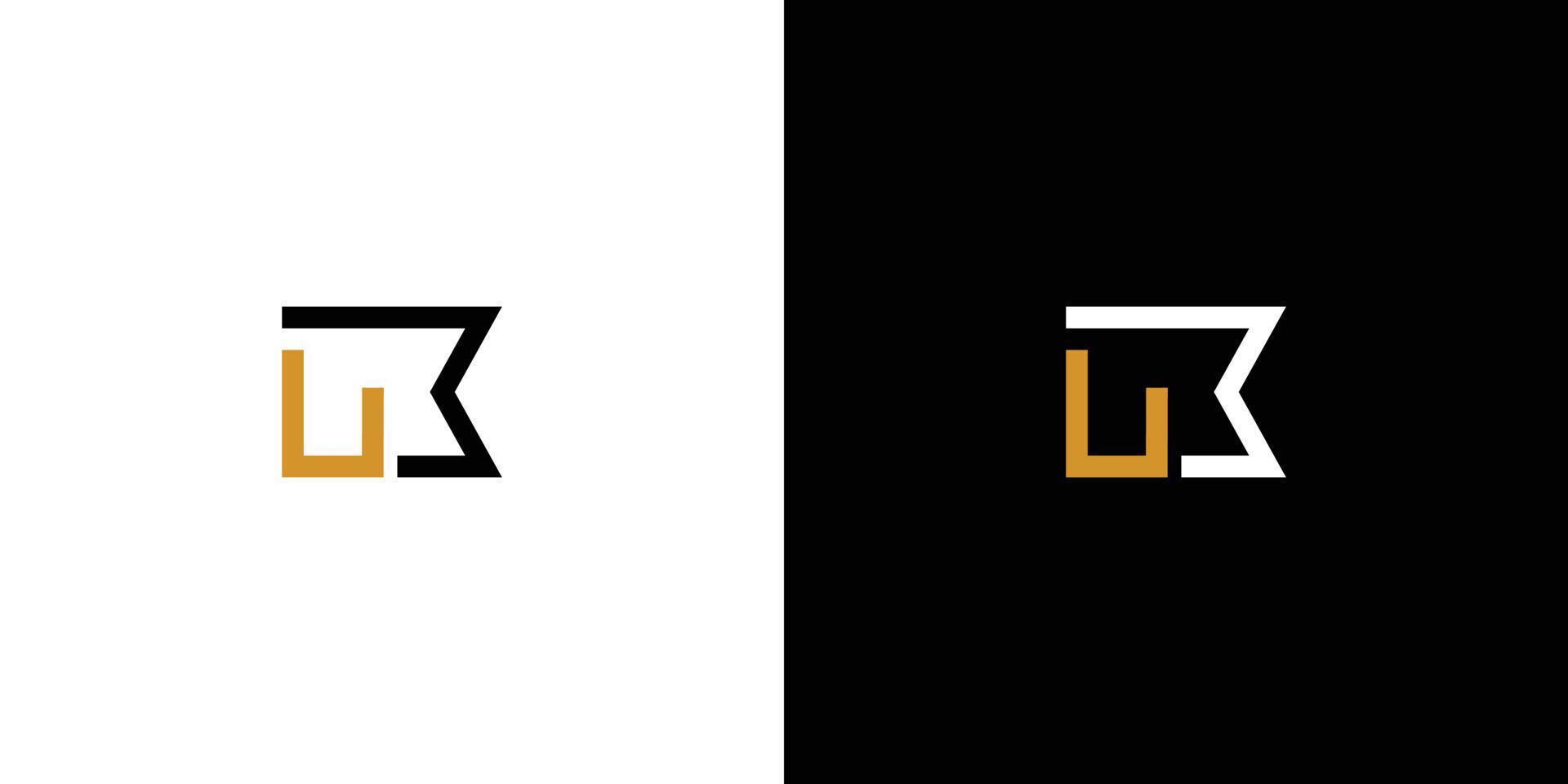 design de logotipo de letras gb moderno e simples vetor