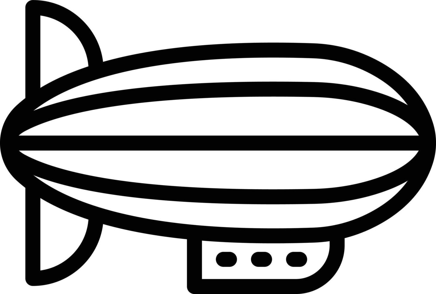 ilustração de design de ícone de vetor de dirigível