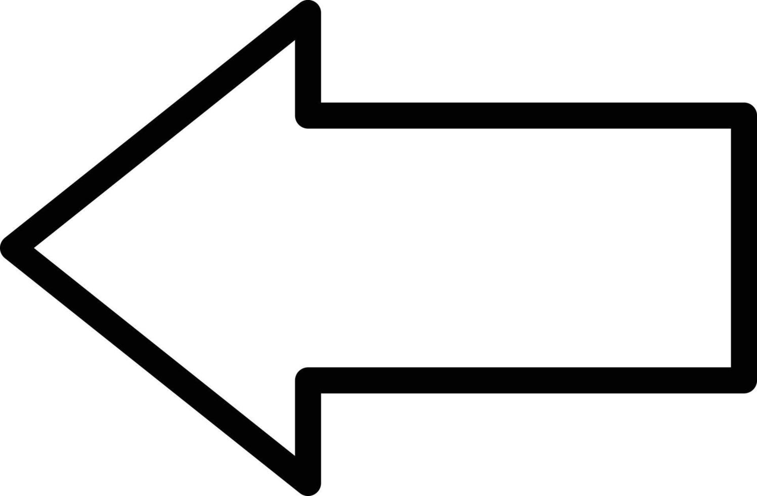 ilustração de design de ícone de vetor de seta para a esquerda