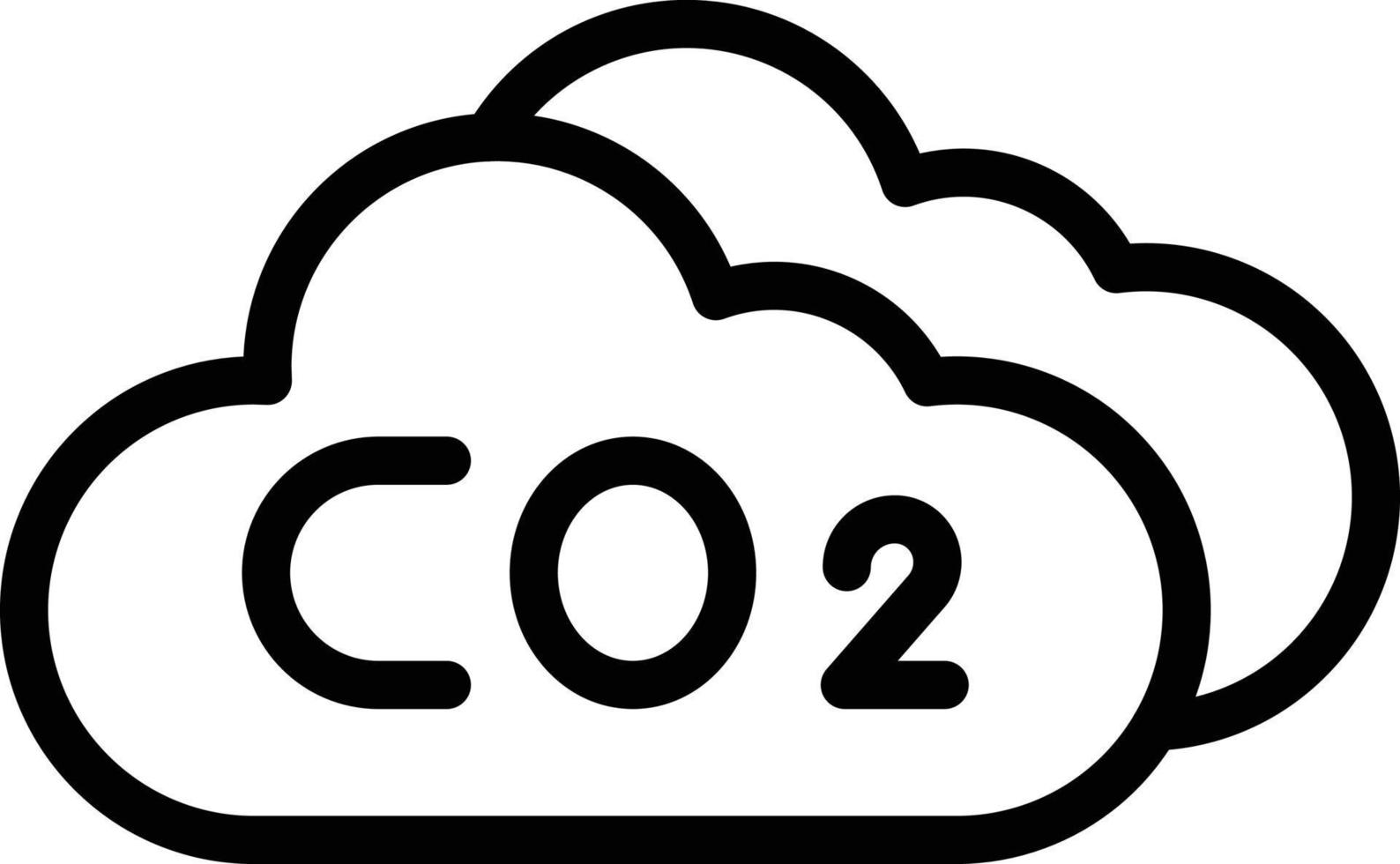 ilustração de design de ícone de vetor de nuvem co2