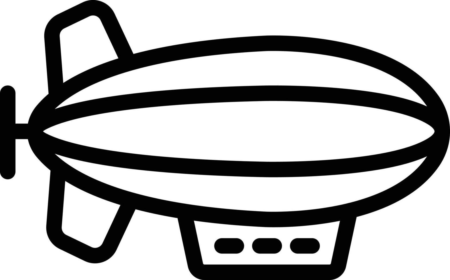 ilustração de design de ícone de vetor de zepelim