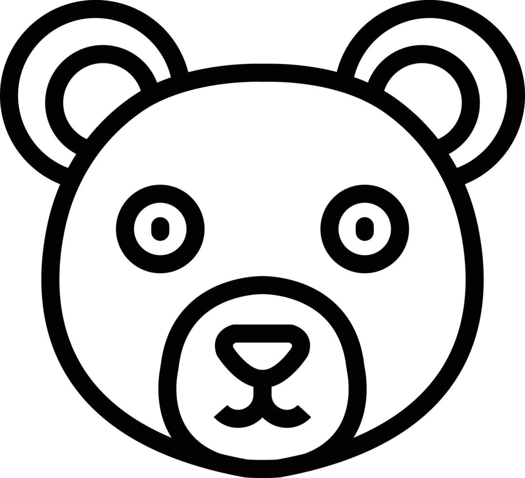 ilustração de design de ícone de vetor de urso