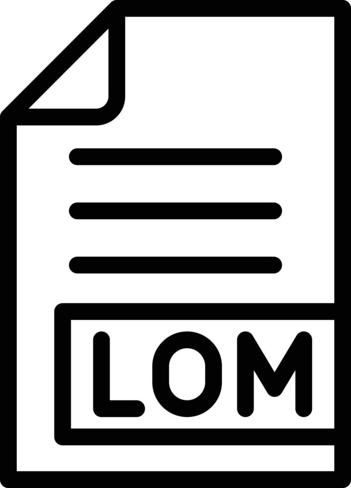 ilustração de design de ícone de vetor lom