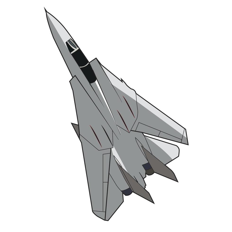 design vetorial de manobra voadora de caça a jato f14 vetor