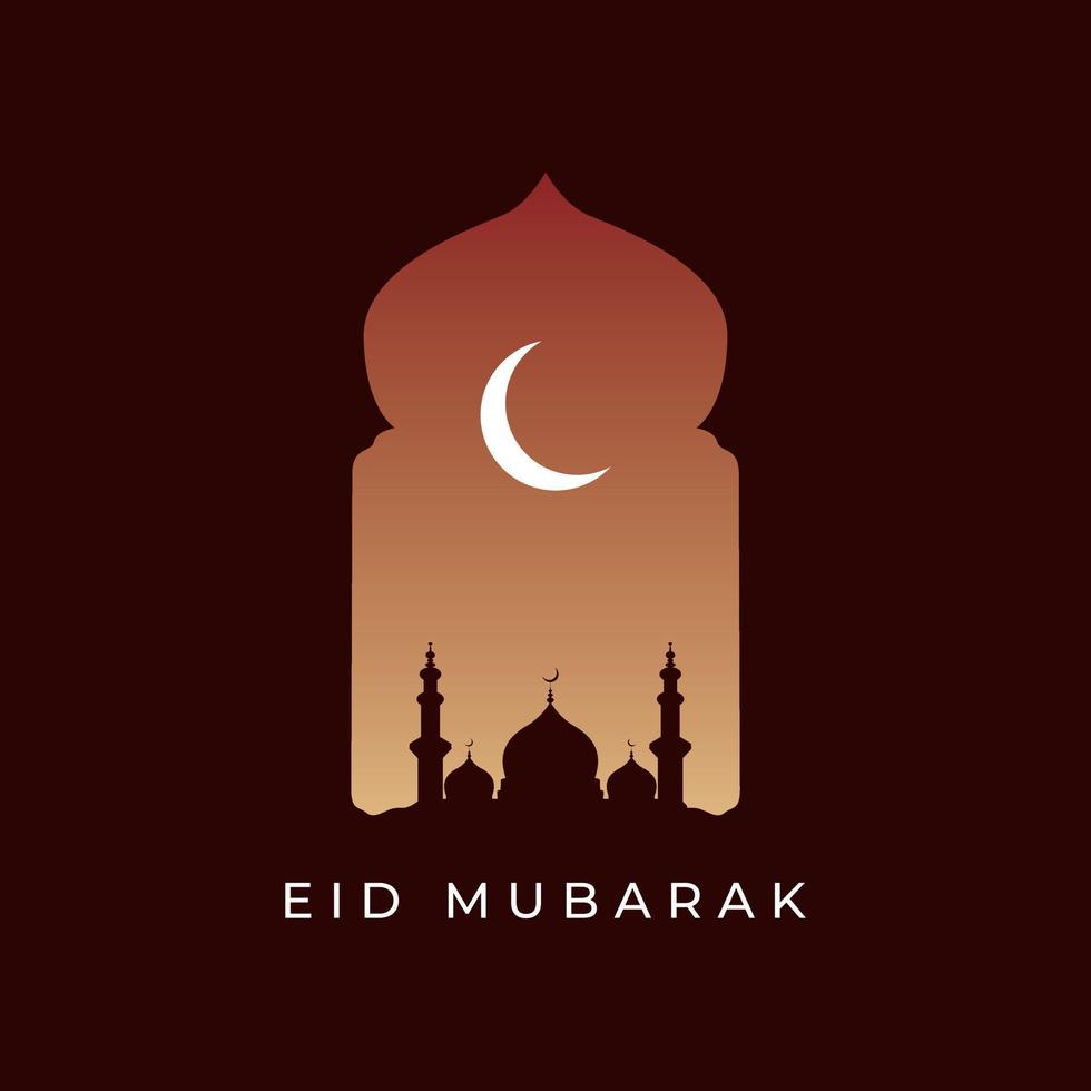 emblemas eid mubarak vetor