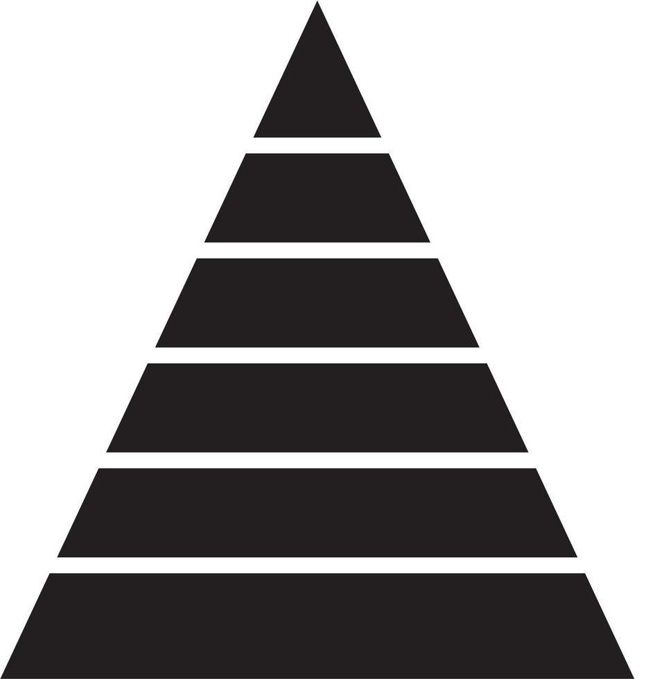 ícone de gráfico de pirâmide. sinal de gráfico de pirâmide. vetor