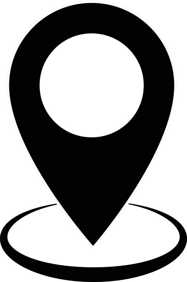 ícone de GPS. sinal de ponteiro de mapa. símbolo de pino de localização. vetor