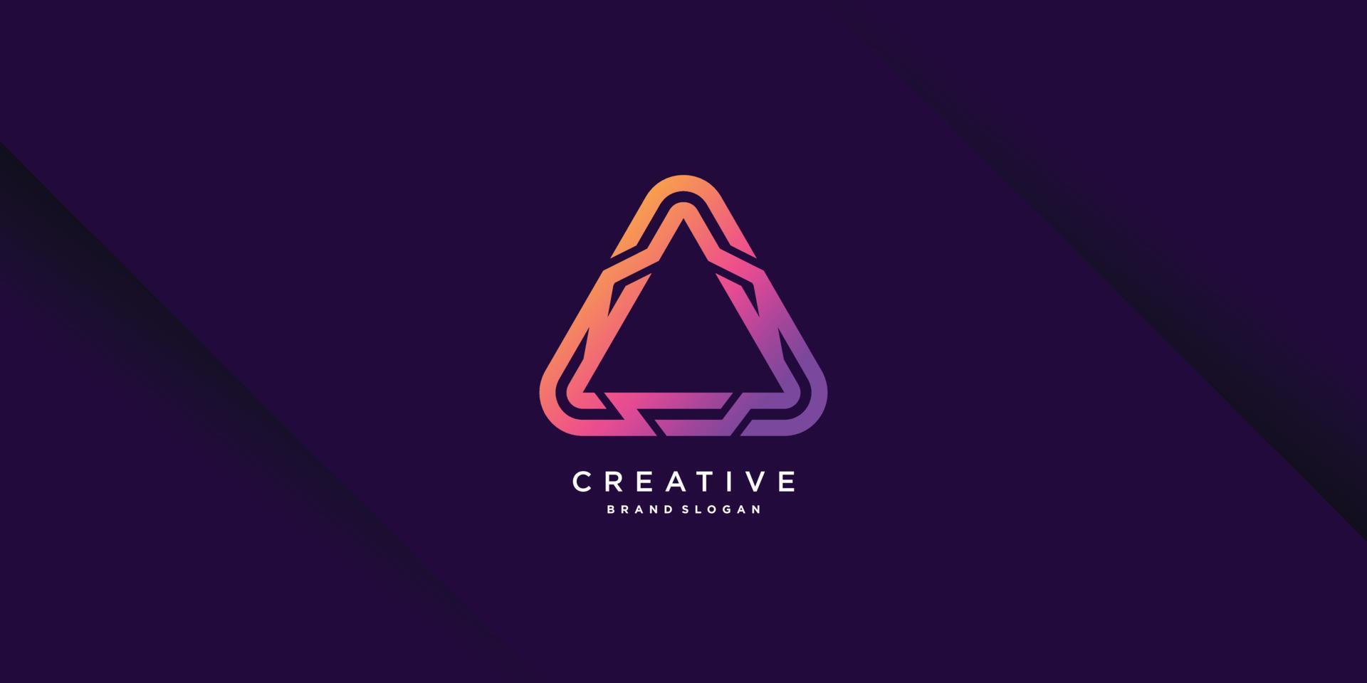 logotipo de tecnologia criativa com inicial a para empresa, indústria, pessoa, parte vetorial 8 vetor