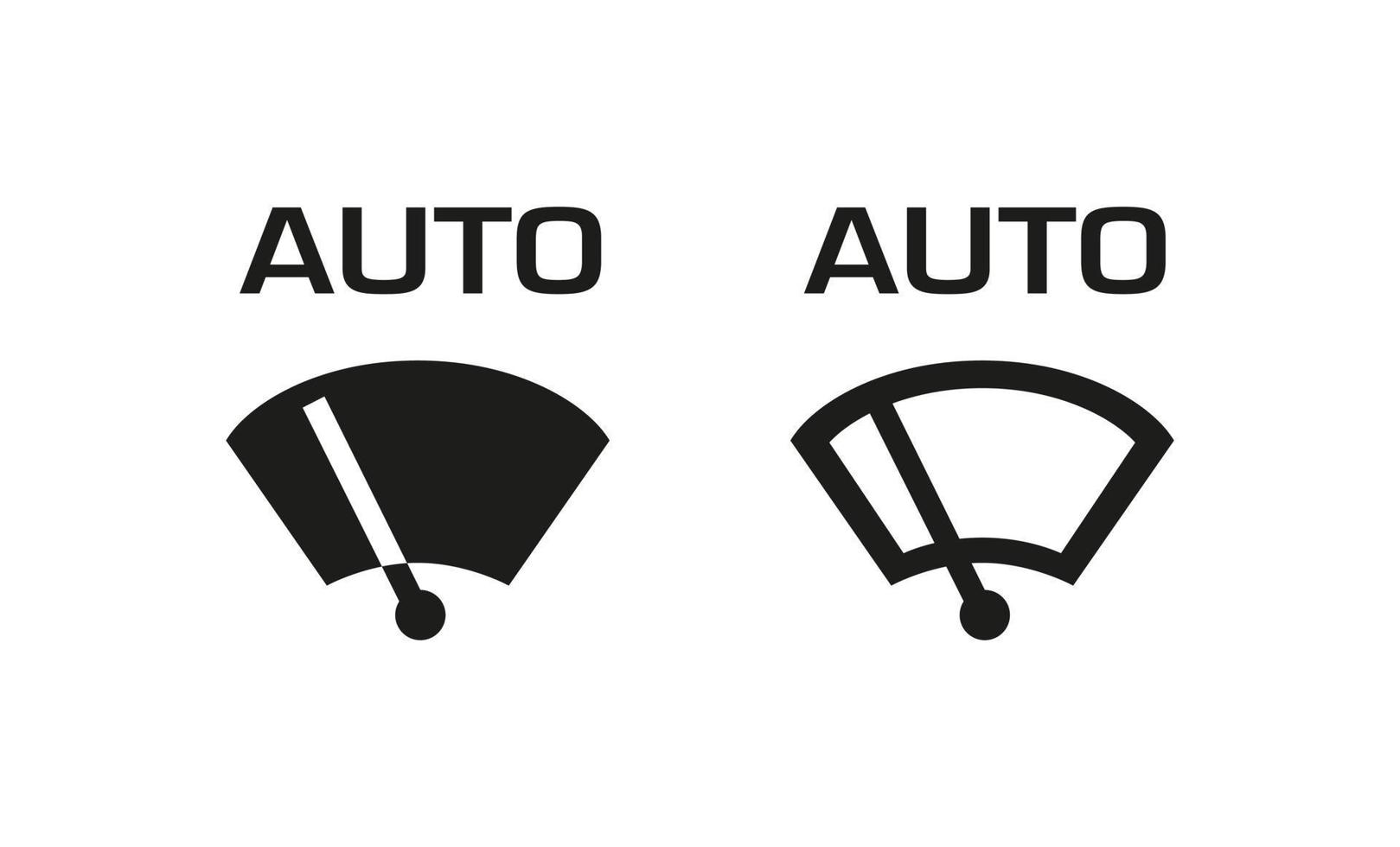 ícone de limpador automático de carro. silhueta e logotipo original linear. símbolo de sinal de estilo de contorno simples. ilustração vetorial isolada no fundo branco. eps 10. vetor