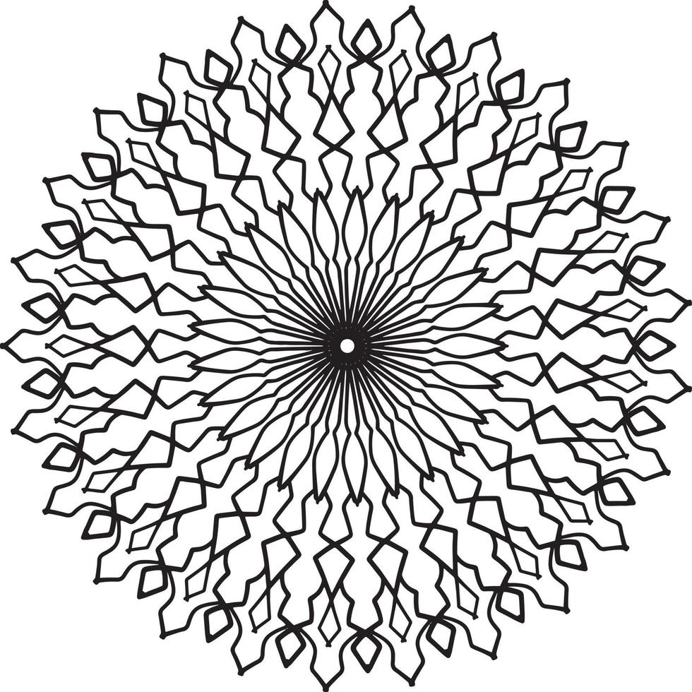 arte de mandala real para decoração, design, tatuagem, paz vetor