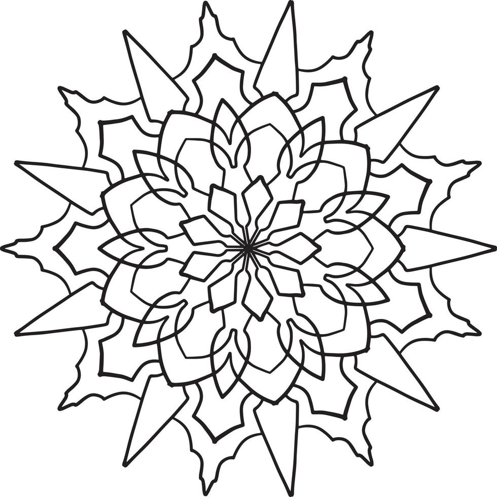 arte de mandala real para decoração, design, tatuagem, paz vetor