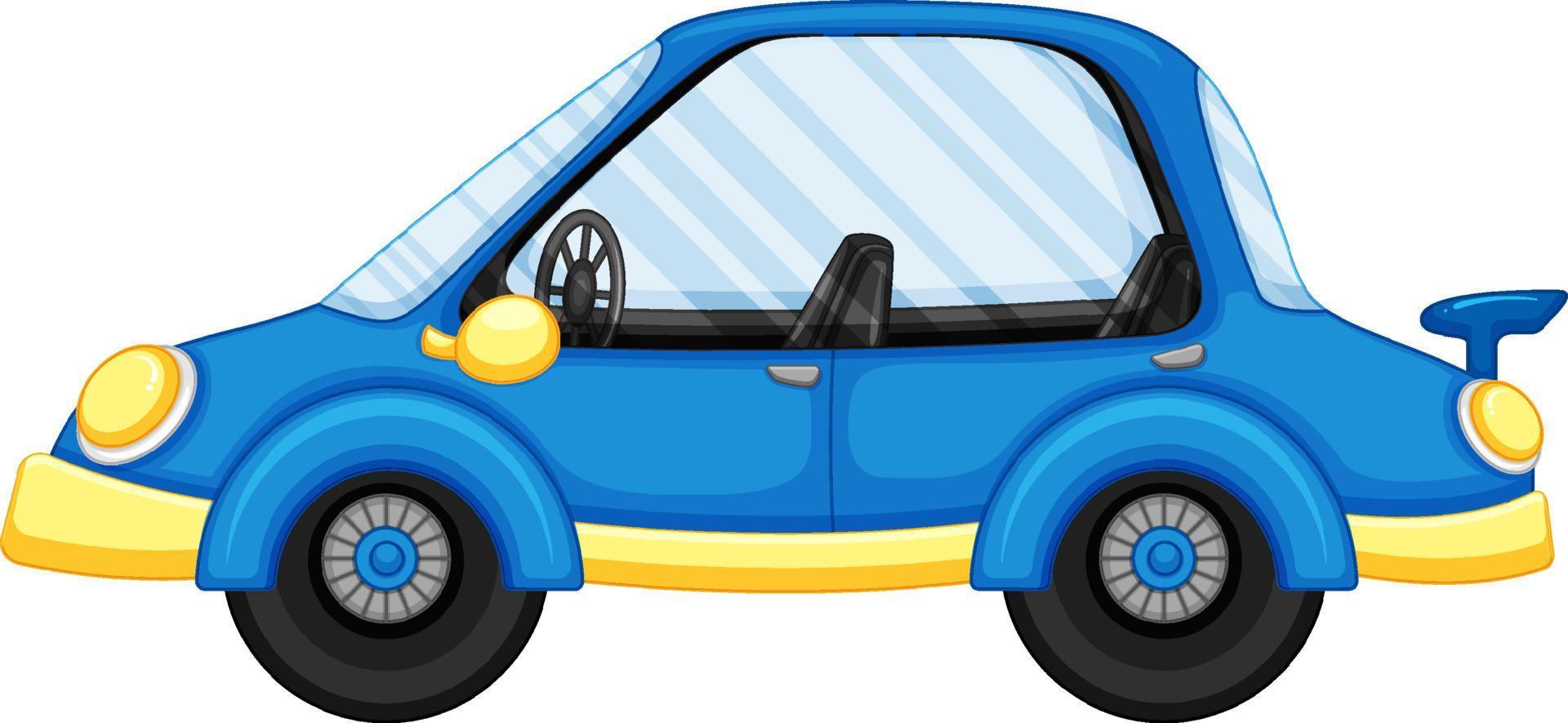 um carro azul em estilo cartoon vetor