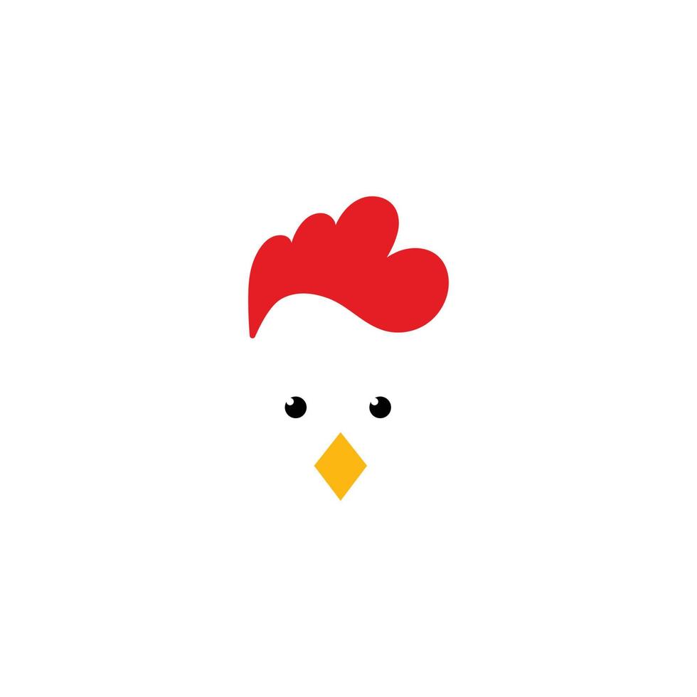 conceito de design de ícone de logotipo de frango. bom para restaurante de galo e granja. ilustração vetorial vetor