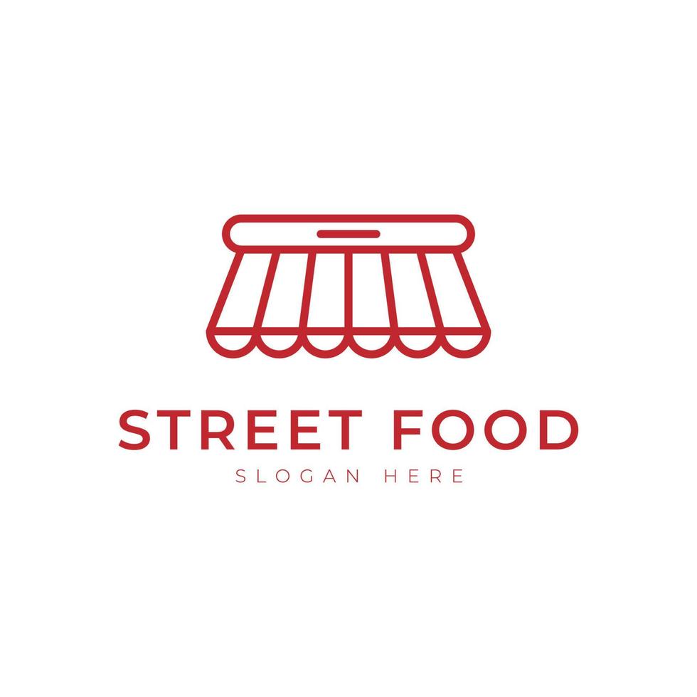 logotipo de comida de rua para design de logotipo de restaurante café bar vetor