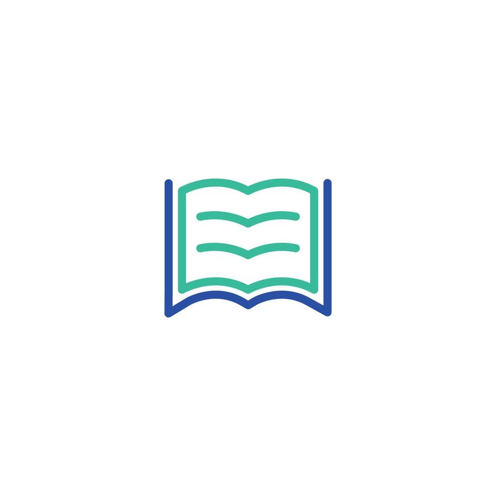 design de logotipo de livro aberto moderno. bom para a educação, universidade e escola. ilustração de arte vetorial vetor