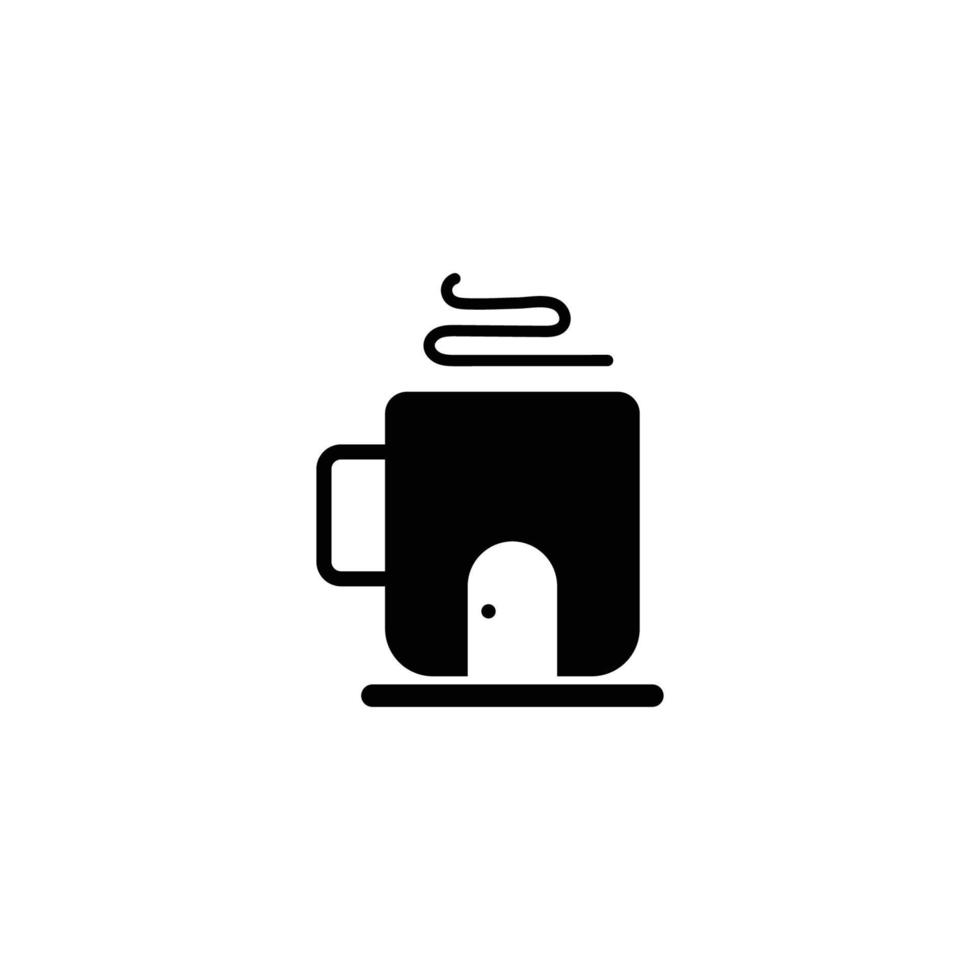 ilustração vetorial de design de logotipo de casa de café vetor