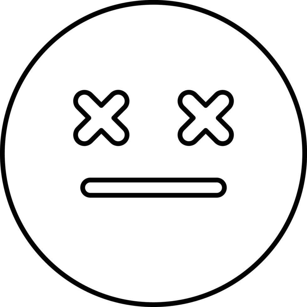 ícone de vetor emoji morto que pode facilmente modificar ou editar