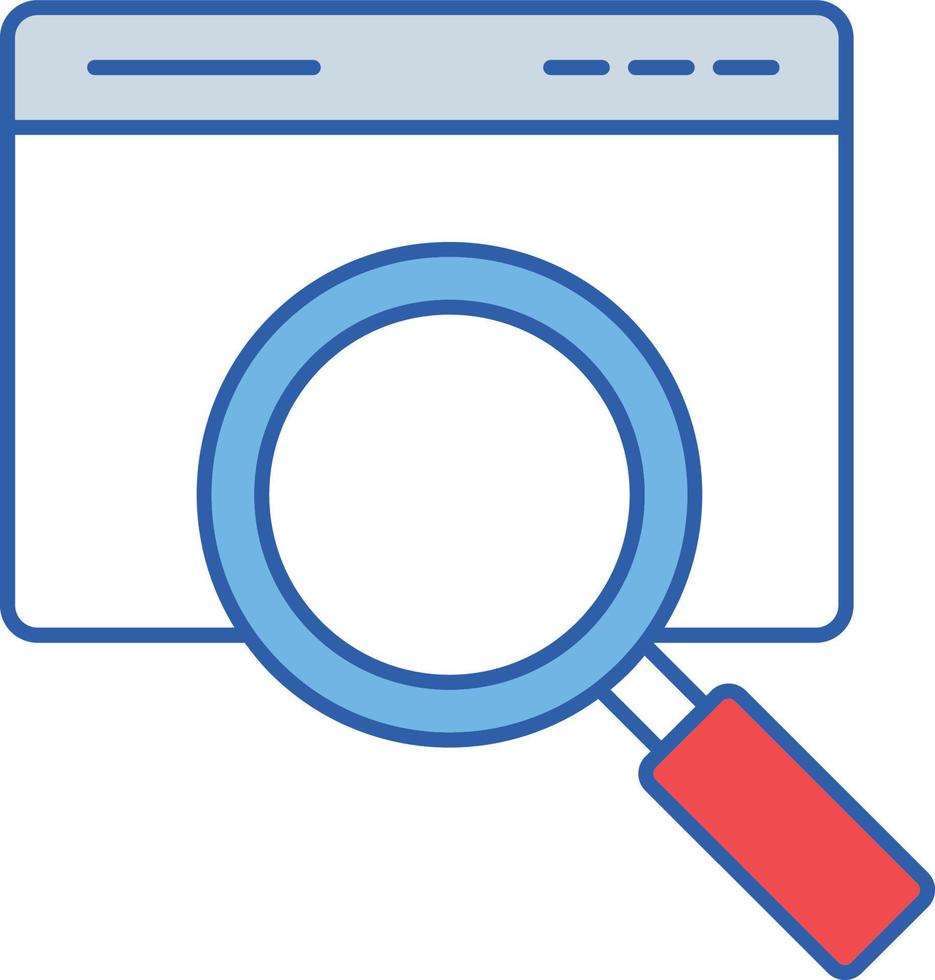 ícone de vetor de pesquisa de página que pode facilmente modificar ou editar