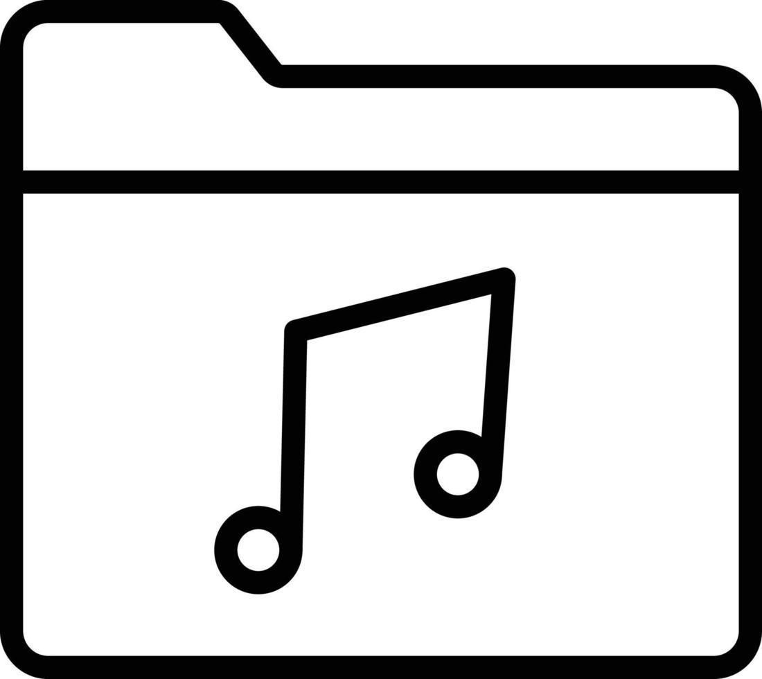 ícone de vetor isolado de pasta de áudio que pode facilmente modificar ou editar
