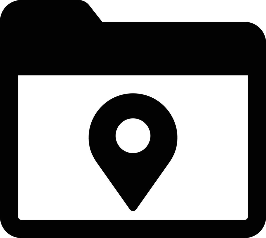 ícone de vetor isolado de localização de pasta que pode facilmente modificar ou editar
