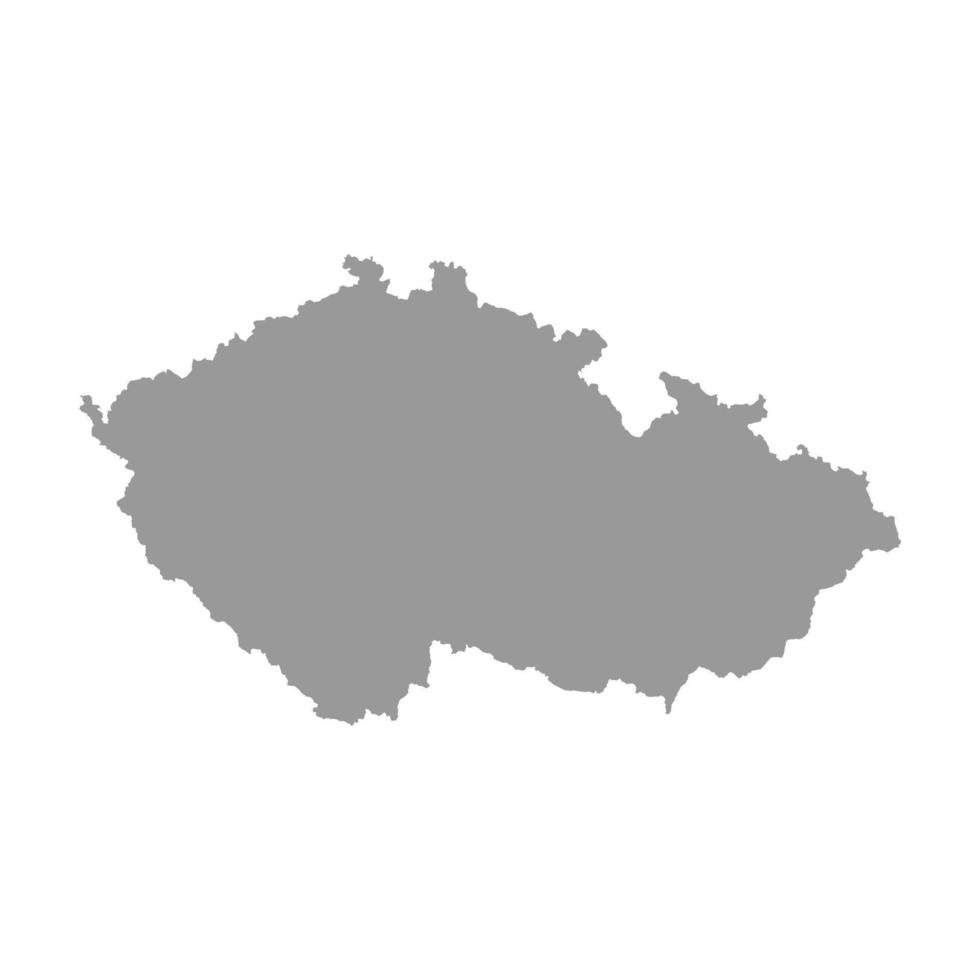 o mapa da república checa isolado no fundo branco vetor
