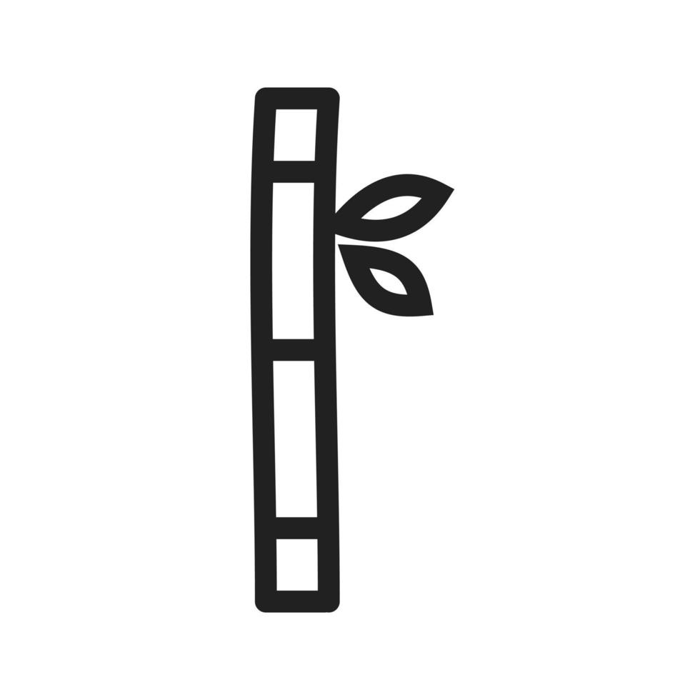 ícone de linha de vara de bambu vetor