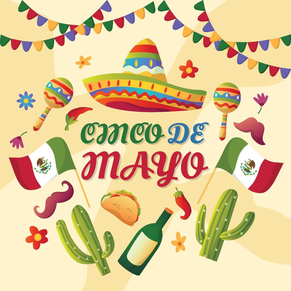 conceito cinco de mayo vetor