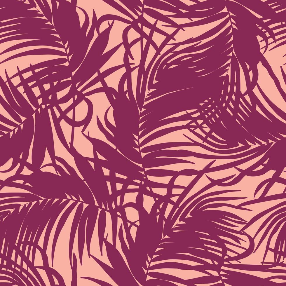 belas folhas tropicais ramo design de padrão sem emenda. tropical deixa sem costura floral de fundo. ilustração brasileira na moda. design primavera verão para moda, estampas vetor