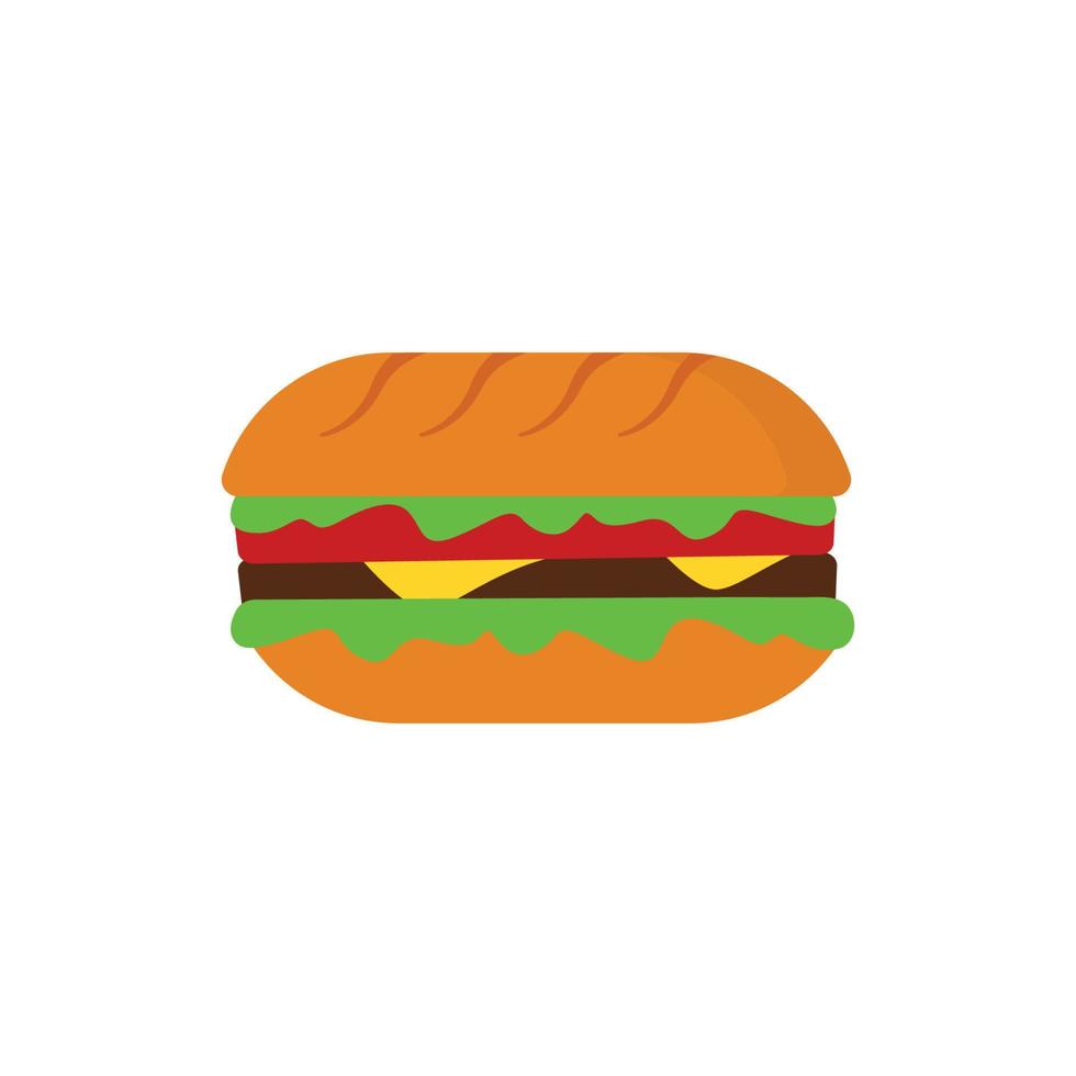 vetor de design de ícone de logotipo de sanduíche