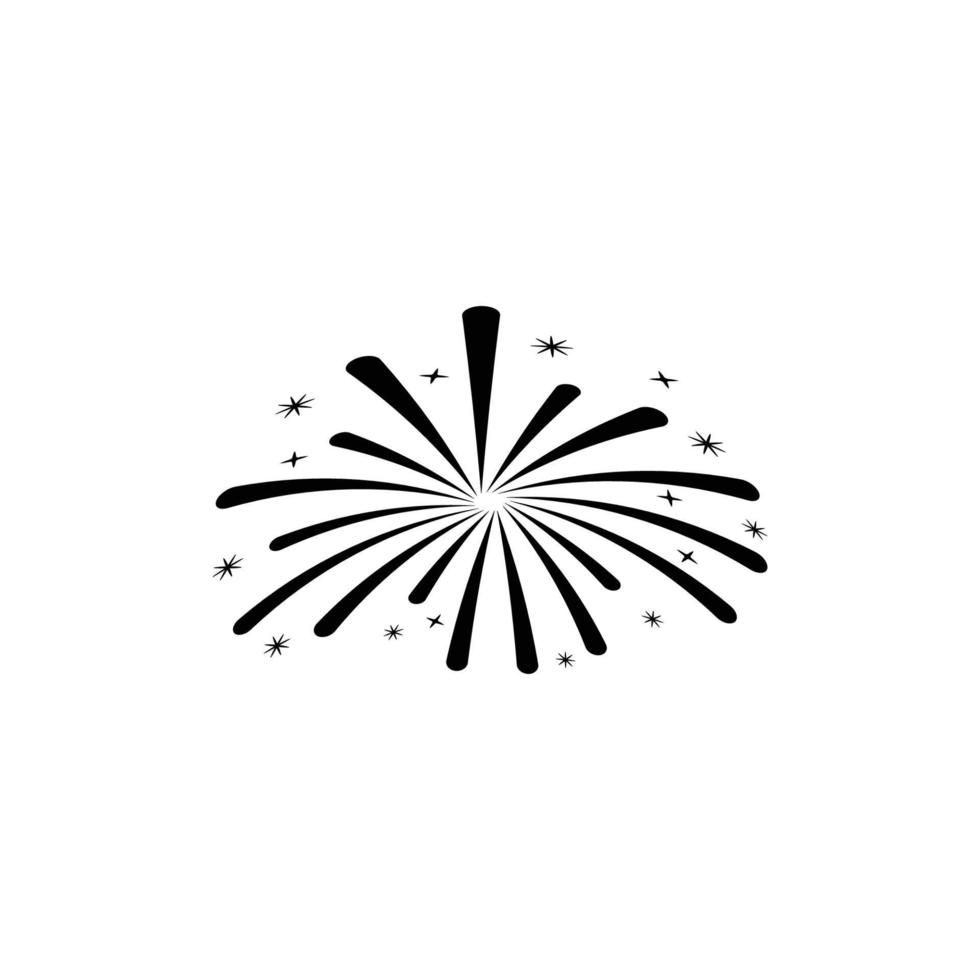 vetor de modelo de design de ícone de logotipo de fogos de artifício
